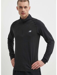 Tréninkové tričko s dlouhým rukávem New Balance Athletics černá barva, MT41083BK