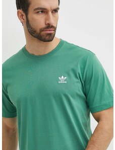 Bavlněné tričko adidas Originals zelená barva, IN0671