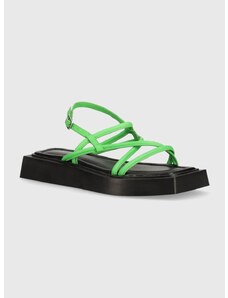 Kožené sandály Vagabond Shoemakers EVY dámské, zelená barva, 5336-101-55