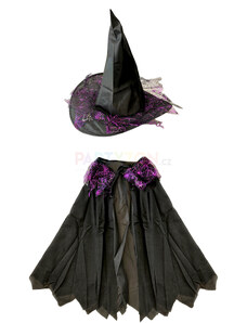 Sada plášť a čarodějnický klobouk pro děti