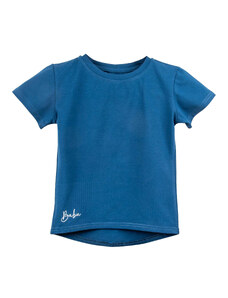 Babu Chlapecké indigo prodloužené tričko s krátkým rukávem