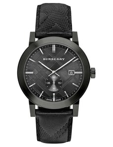 Burberry BU9906 City Black Leather Strap Men's Watch