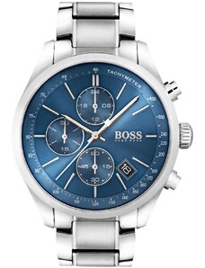 Hugo Boss 1513478 Grand Prix Blue Face Silver Men's Watch