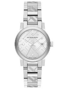 Burberry BU9144 Silver Check Stamped Dial Women's Watch