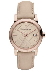 Burberry BU9109 Rose Gold Tone Beige Check Dial Women's Watch
