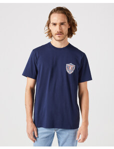 Pánské Tričko S Krátkým Rukávem Wrangler Americana Tee Back Iris