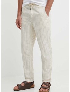 Plátěné kalhoty Polo Ralph Lauren béžová barva, jednoduché