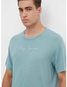 Bavlněné tričko Pepe Jeans s aplikací