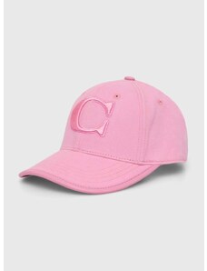 Bavlněná baseballová čepice Coach růžová barva, s aplikací
