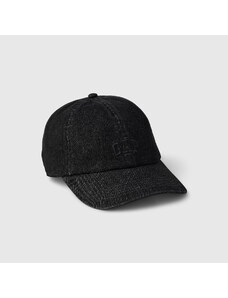 Kšiltovka GAP Logo Baseball Hat Black Denim Destroy
