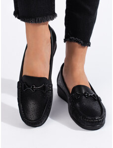 Shelvt Women's Black Loafers