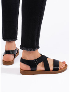 Shelvt Women's slip-on sandals black