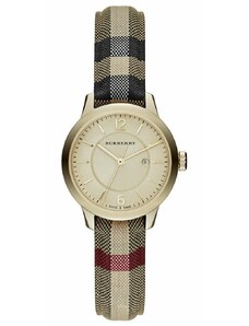 Burberry BU10104 Honey Check Stamped Dial Ladies Watch