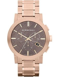 Burberry BU9353 Taupe Chronograph Dial Rose Gold Plated Steel Men's Watch