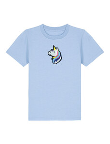 Fusakle Tričko dětské Pískací Jednorožec modré