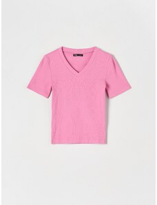 Sinsay - Bavlněné tričko - růžová