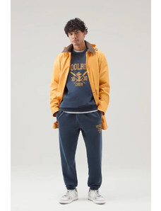 TEPLÁKY WOOLRICH NAVY LOGO SWEATPANTS