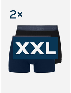 CityZen Boxerky LYON černé+navy XXL