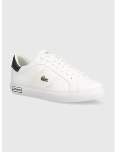 Kožené sneakers boty Lacoste Powercourt 2.0 Leather bílá barva, 47SMA0110