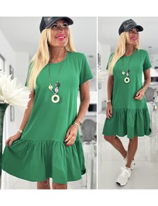 Italy moda Bavlněné šaty Mary, zelené