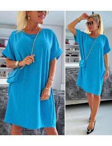 Italy moda Šaty s kabelkou Viky, modré