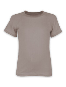 Crawler Bambusové tričko krátký rukáv kulatý výstřih dětské Hnědá