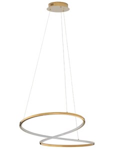 Zlaté kovové závěsné LED světlo Nova Luce Girish 60 cm