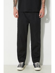 Bavlněné kalhoty Carhartt WIP Abbott Pant černá barva, jednoduché, I033126.8902