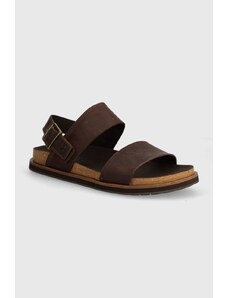 Kožené sandály Timberland Amalfi Vibes pánské, hnědá barva, TB0A419HV131