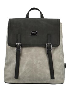 Tessra Trendy dámský koženkový kabelko-batoh Erlea, šedo-černá