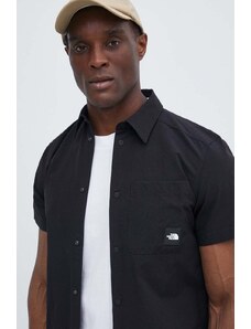 Košile The North Face M Murray Button Shirt pánská, černá barva, regular, s klasickým límcem, NF0A879PJK31