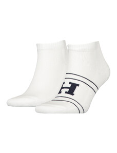 TOMMY HILFIGER Pánské bílé ponožky 2 páry 701224100-2P-001