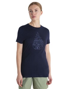 ICEBREAKER Wmns Merino 150 Tech Lite III SS Tee Hike Path, Midnight Navy velikost: L