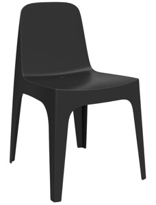 VONDOM Černá plastová jídelní židle SOLID