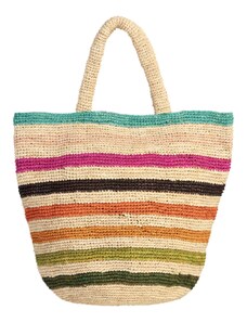 Fiebig Letní nemačkavá slaměná taška - Multicolor
