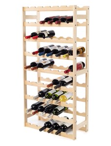 Stojan na víno pro 54 lahví Compactor, dřevěný, 60 x 24 x 121 cm