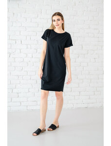 MALLER Dámské tričkové šaty ROLL black - XXL