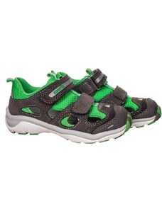 Superfit dětské zdravotní kožené sandály šedé se zelenou