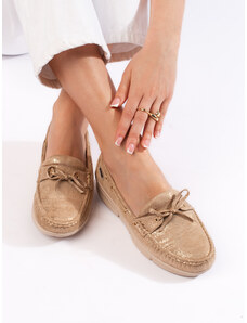 GOODIN Comfortable beige women's loafers