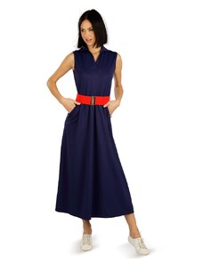 Dámské dlouhé šaty LITEX sportovně-elegantní tmavě modré
