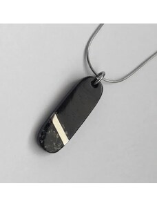 Woodlife Ebenový náhrdelník s obsidiánem
