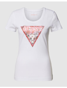 GUESS SS RN SATIN TRIANGLE TEE TRIČKO DÁMSKÉ