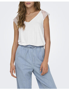 ONLY ONLPETRA S/S LACE MIX TOP JRS NOOS