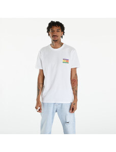Tommy Hilfiger Pánské tričko Tommy Jeans Oversized Serif Flag Logo Logo T-Shirt White