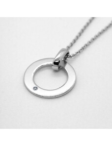 Onyx FOX Stříbrný personalizovaný náhrdelník Karma s kamínkem