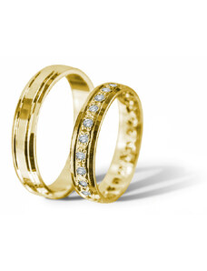 Onyx FOX Zlaté snubní prsteny se zirkonem Kate & Leopold