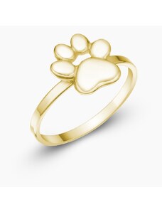 Onyx FOX Zlatý prsten tlapka Pinkie