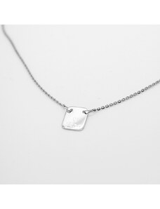 Onyx FOX Stříbrný personalizovaný náhrdelník Malá zaoblená destička