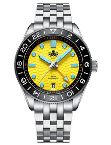 PHOIBOS Wave Master GMT PY049F Yellow