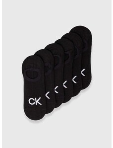 Ponožky Calvin Klein 6-pack pánské, černá barva, 701220501